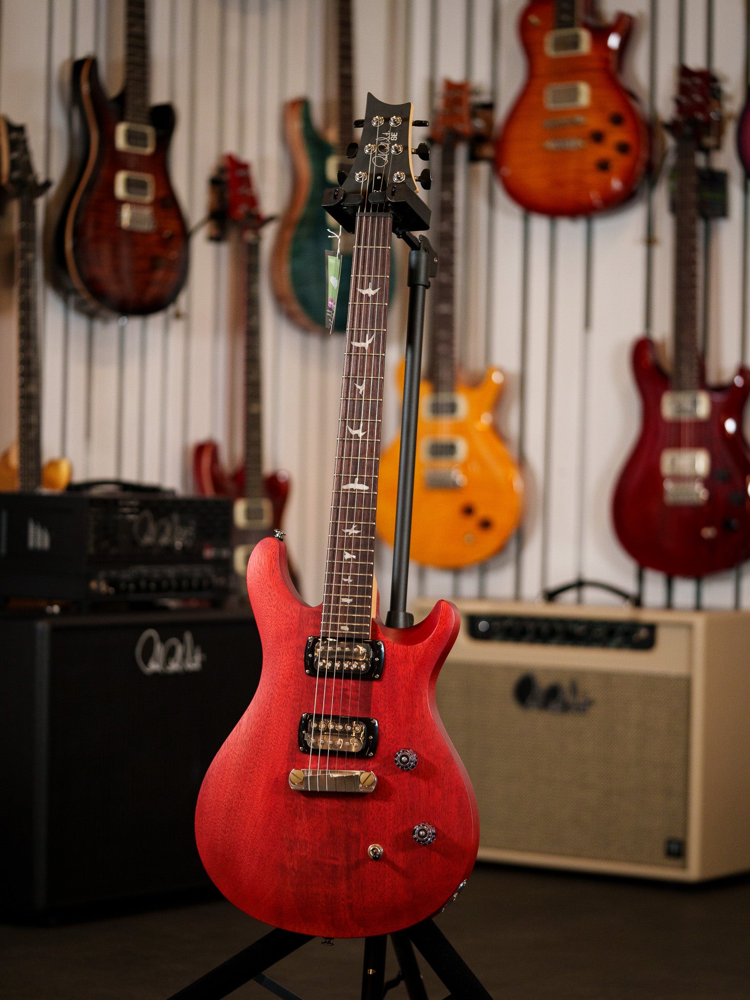 PRS SE CE24 STANDARD SATIN STOPTAIL VINTAGE CHERRY – Tarará Music