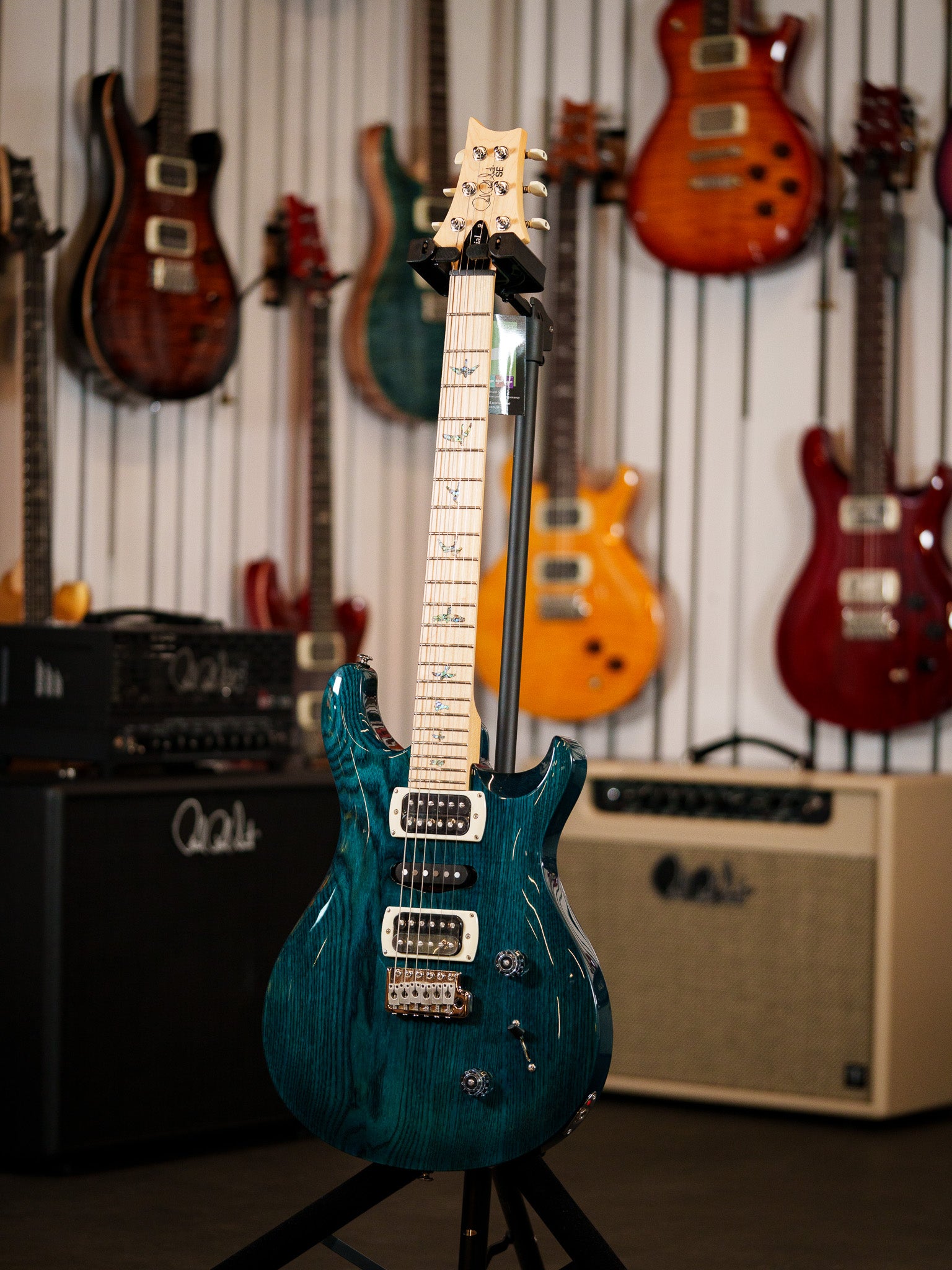 PRS SE SWAMP ASH SPECIAL IRI BLUE – Tarará Music