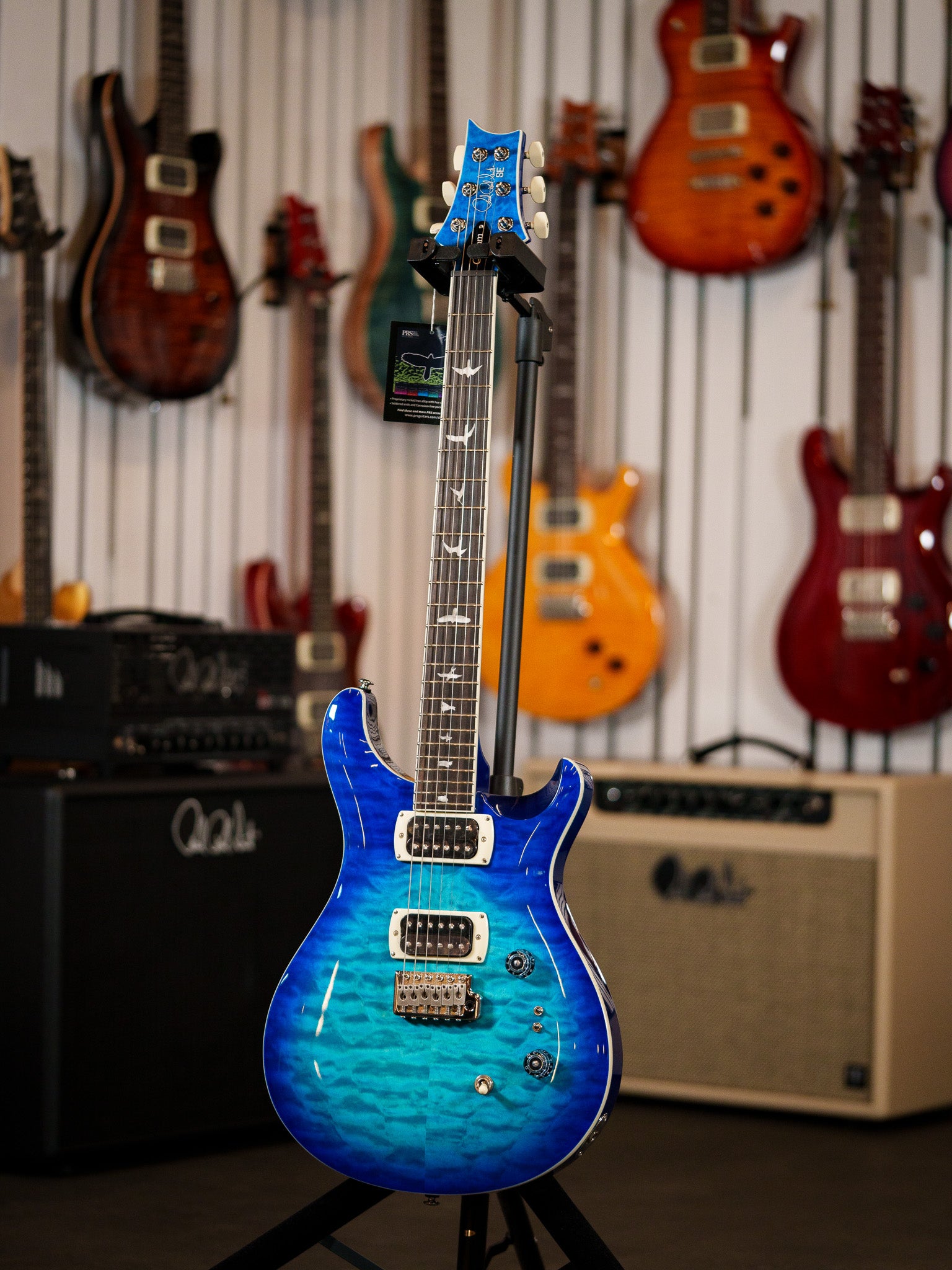 ギター PRS SE custom PRS SE CUSTOM 24-08 QUILT LAKE BLUE – Tarará Music