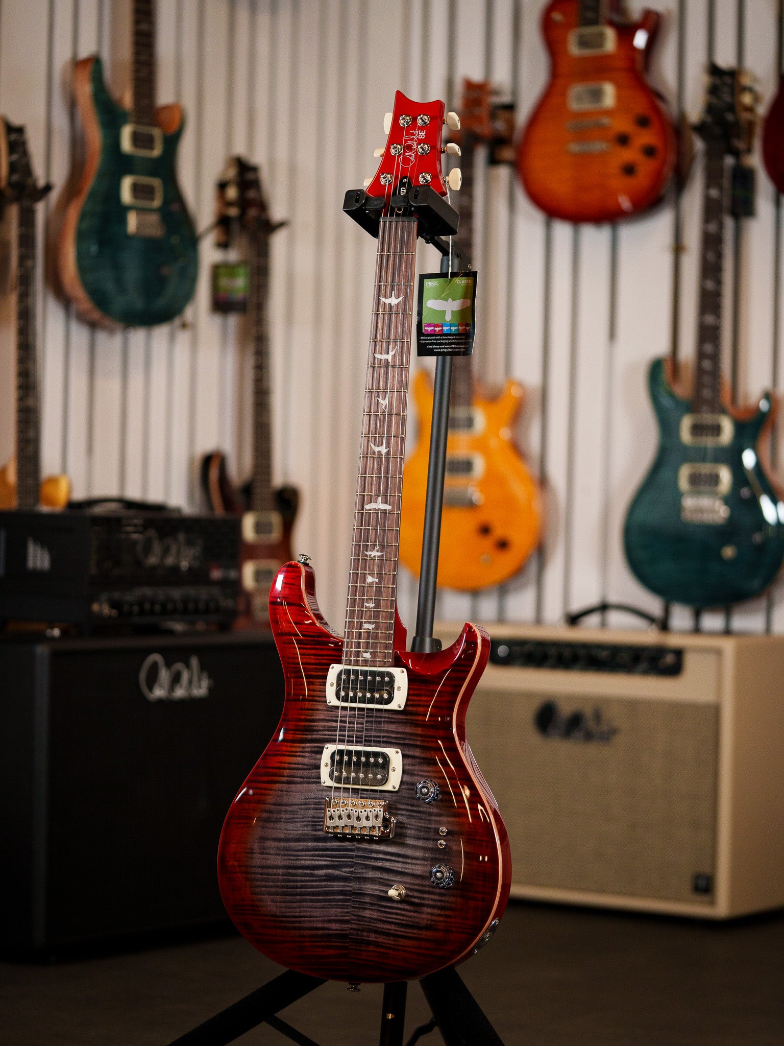 PRS SE CUSTOM 24-08 CHARCOAL CHERRY BURST – Tarará Music
