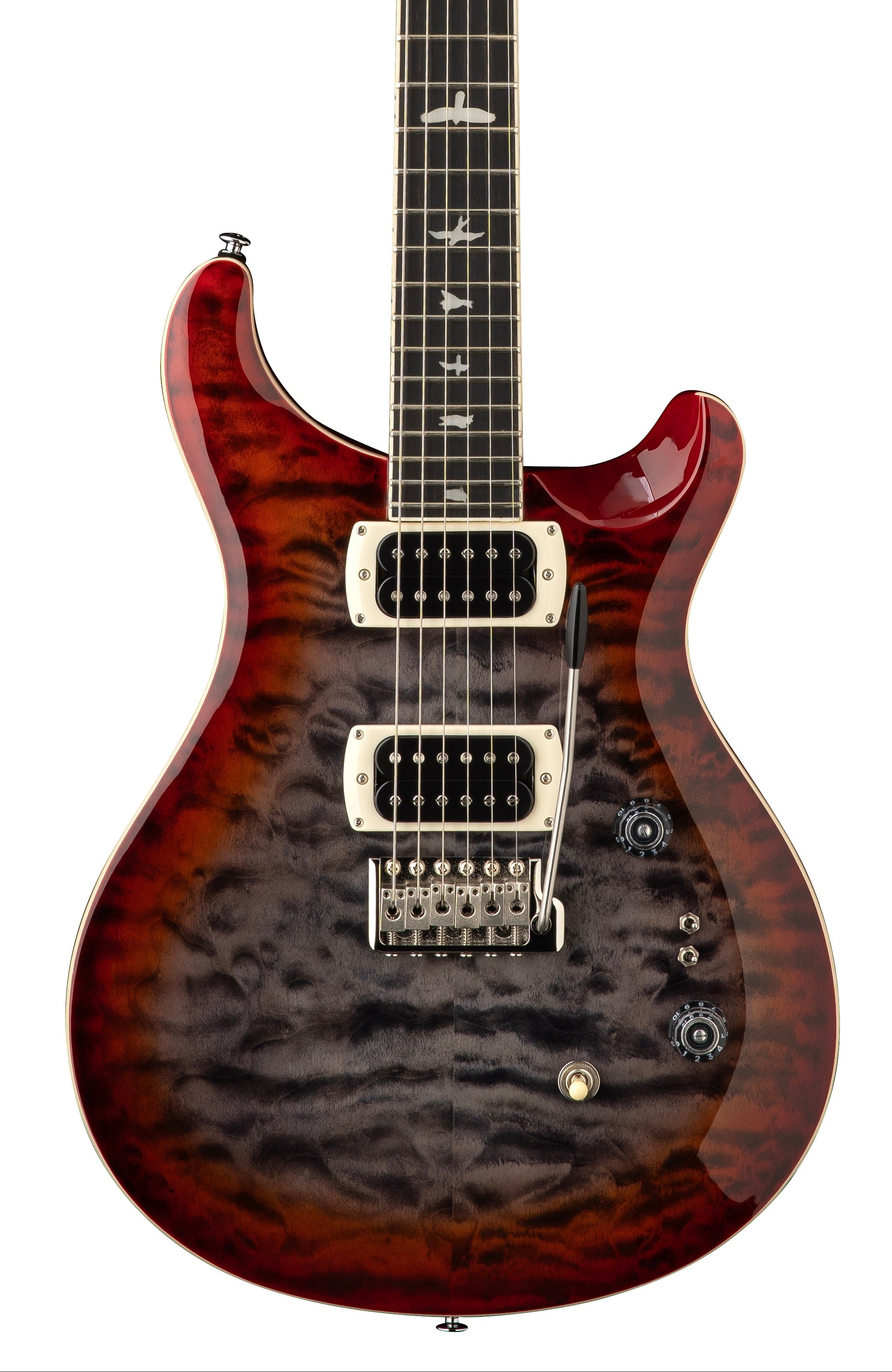 PRS SE CUSTOM 24-08 QUILT CHARCOAL CHERRY BURST – Tarará Music