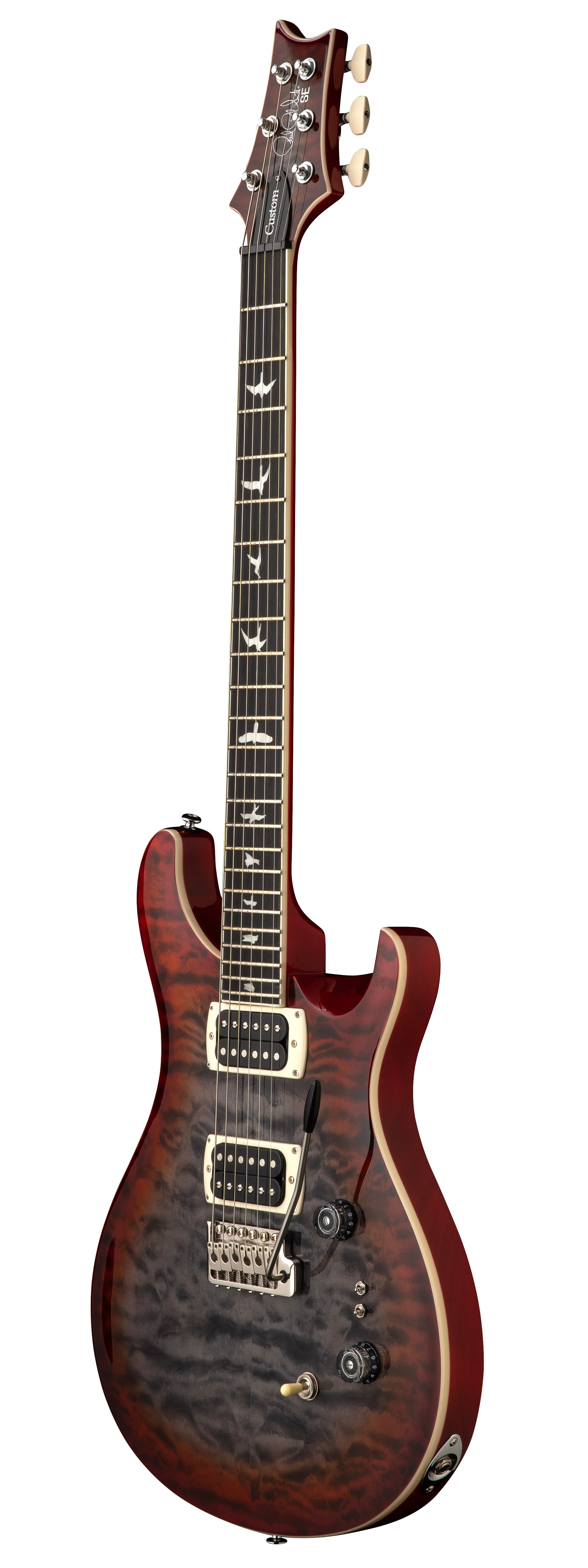PRS SE CUSTOM 24-08 QUILT CHARCOAL CHERRY BURST – Tarará Music